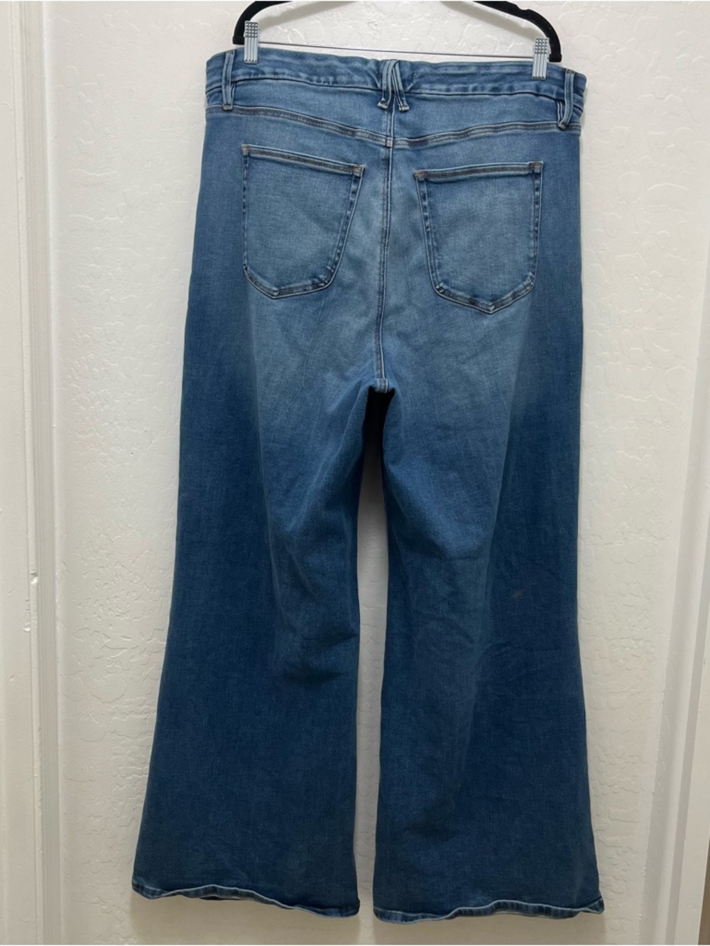 Good American Good Waist Palazzo Jeans Sz 18 Plus Size High-Rise Wide Leg - Picture 4 of 5